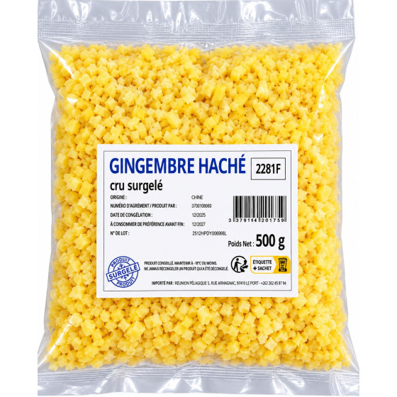 GINGEMBRE HACHE/CONCASSE CONGELE 500G