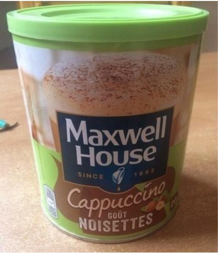 CAPPUCCINO GOUT NOISETTES MAXWELL HOUSE 305G