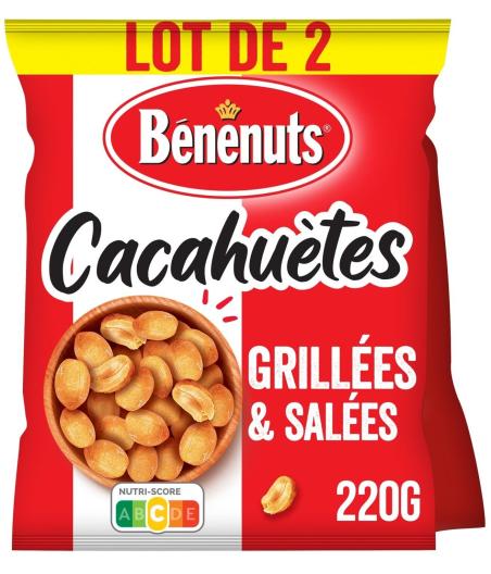 CACAHUETES GRILLEES & SALEES BENENUTS 220G