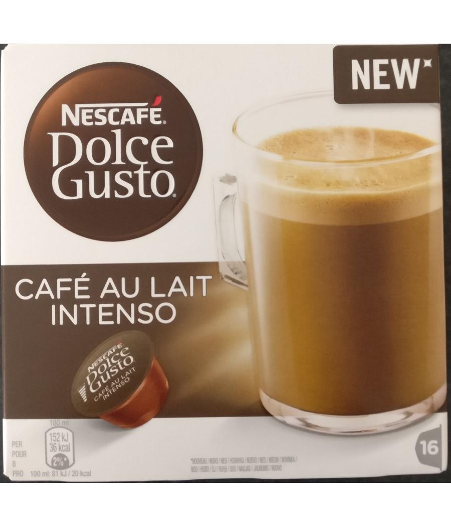 CAFE AU LAIT  NESCAFE DOLCE GUSTO  INTENSO X16 CAPSULES