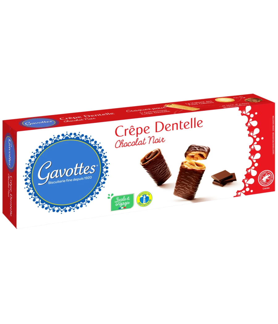 BISCUITS CREPE DENTELLE CHOCOLAT NOIR  GAVOTTES 90G