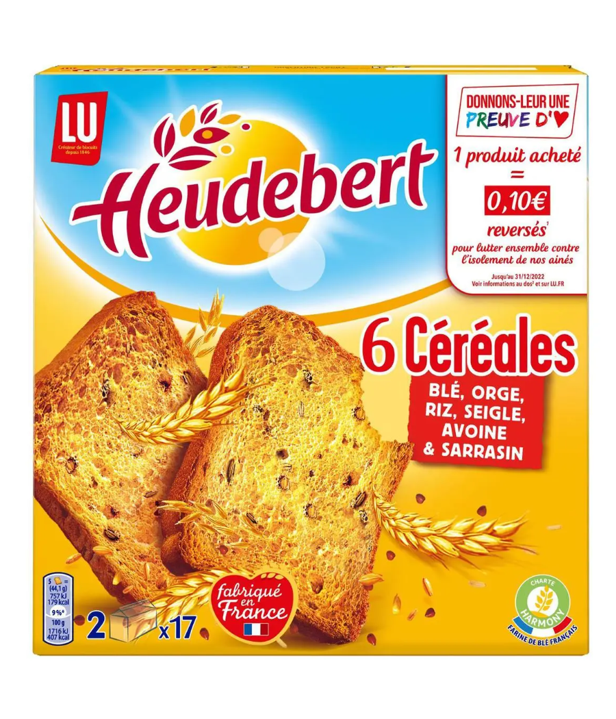 BISCOTTES 6 CEREALES LU 300G
