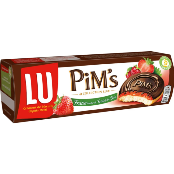 BISCUIT LU PIM'S FRAISE TOUCHE DE FRAISE DES BOIS 150G