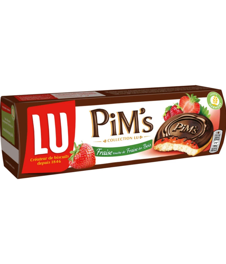 BISCUIT LU PIM'S FRAISE TOUCHE DE FRAISE DES BOIS 150G