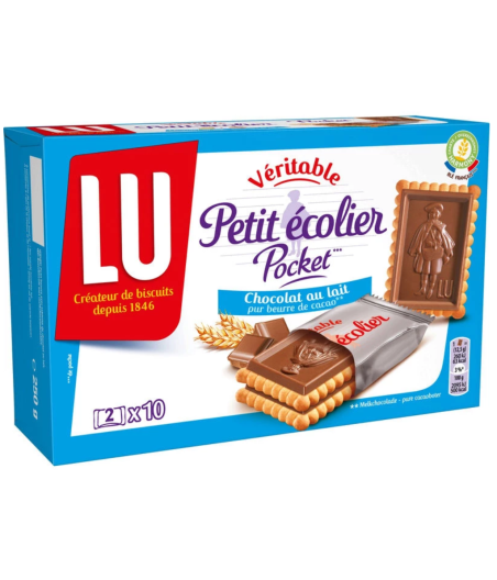 VERITABLE PETIT ECOLIER POCKET CHOCOLAT AU LAIT LU 10 X 25G