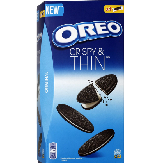 BISCUITS OREO CRISPY & THIN 192G - 4SACHETS