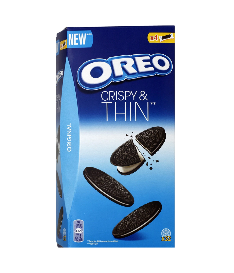 BISCUITS OREO CRISPY & THIN 192G - 4SACHETS