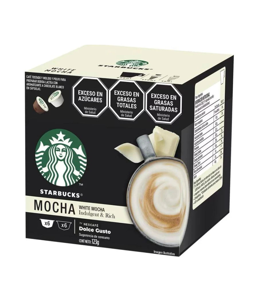 DOLCE GUSTO WHITE MOCHA STARBUCKS BY NESCAFE 12 CAPSULES