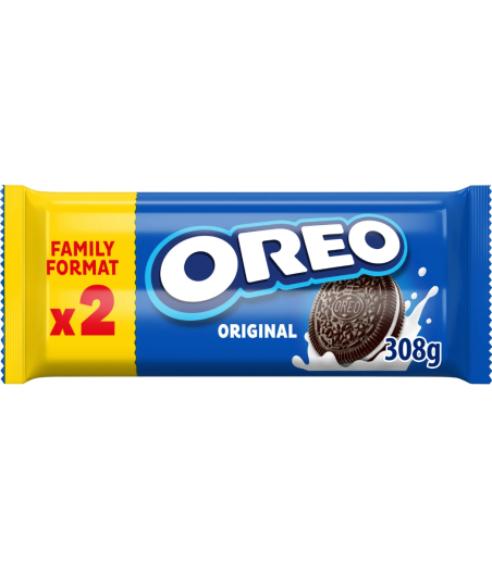 BISCUITS OREO ORIGINAL FOURRES A LA VANILLE FAMILY-FORMAT 308G