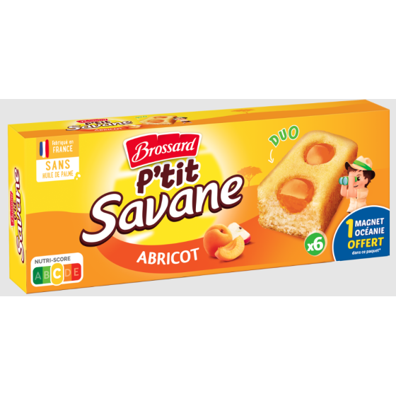 BISCUITS BROSSARD P'TIT SAVANE DUO GOUT ABRICOT 150G