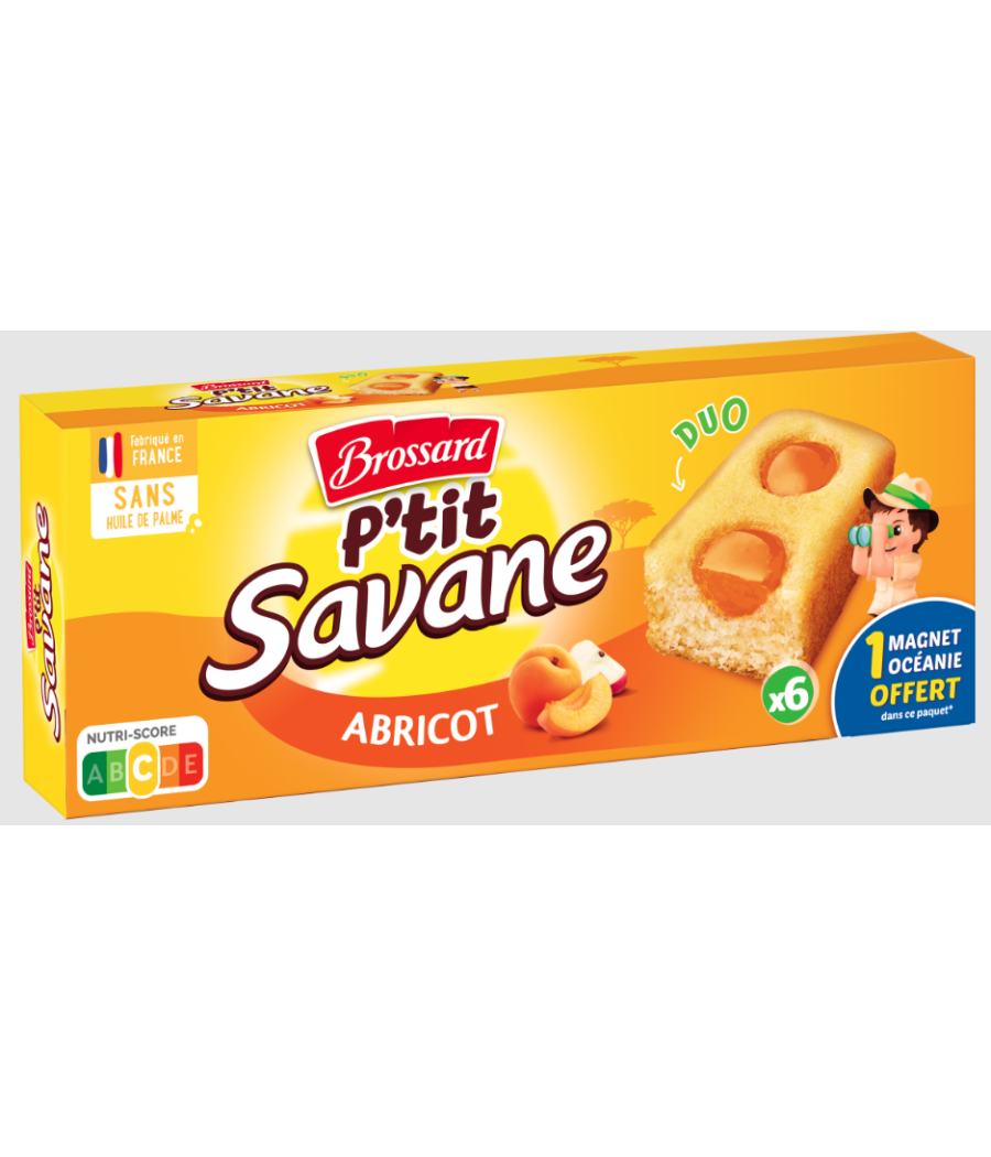 BISCUITS BROSSARD P'TIT SAVANE DUO GOUT ABRICOT 150G
