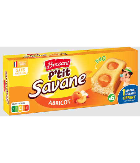 BISCUITS BROSSARD P'TIT SAVANE DUO GOUT ABRICOT 150G