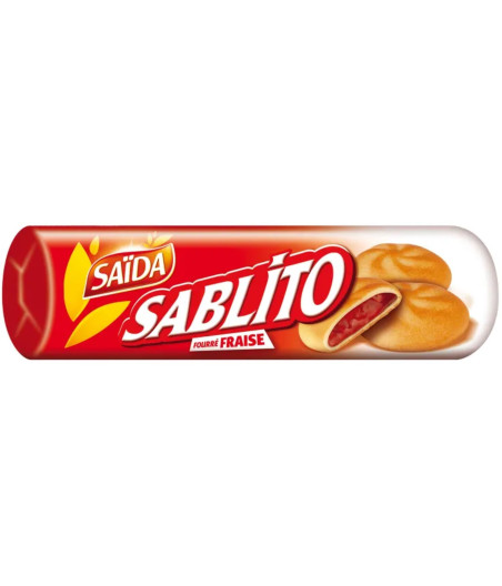 BISCUITS SABLITO FOURRE A LA FRAISE SAIDA 128G