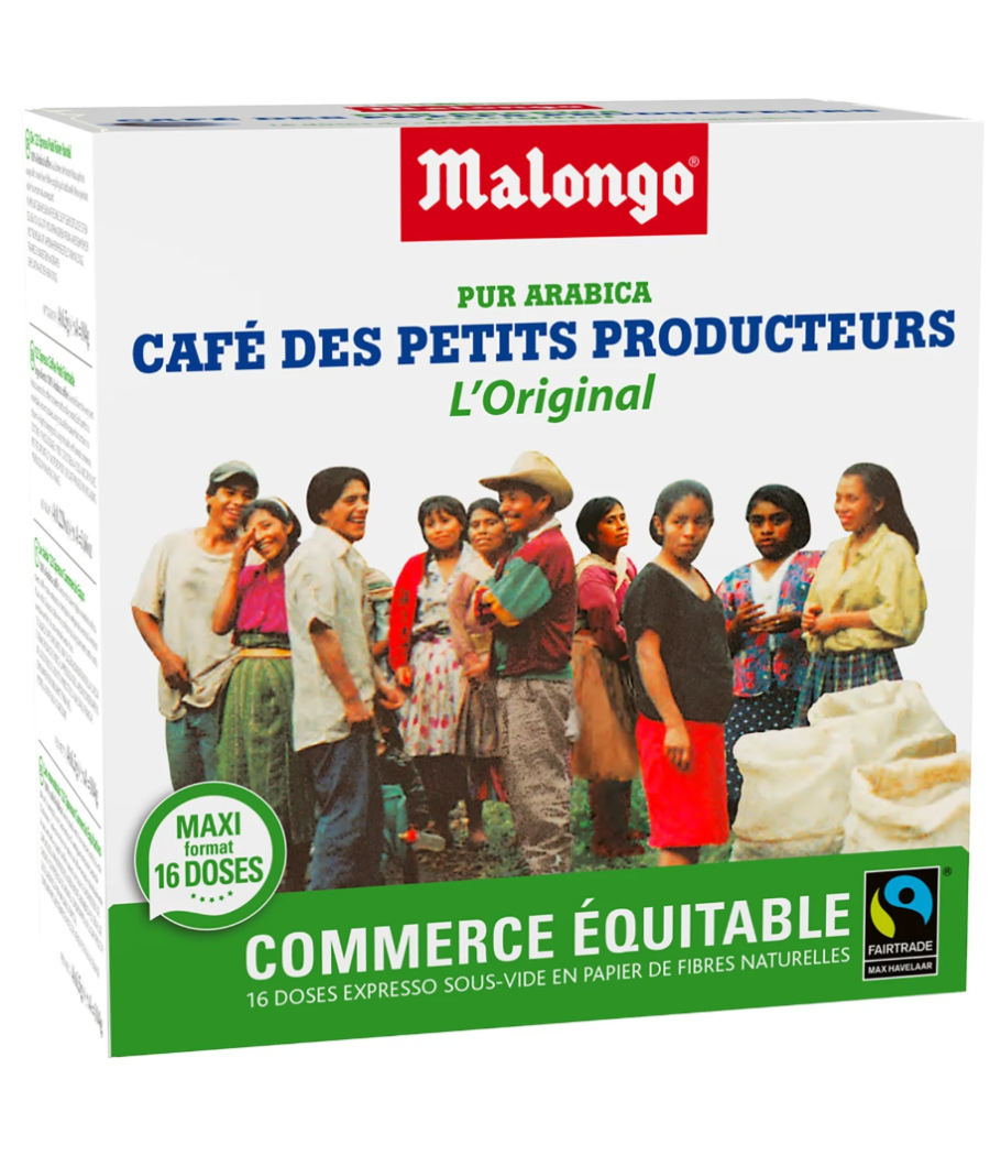 CAFE MALONGUO DES PETITS PRODUCTEURS L'ORIGINAL 104G  16 DOSES DE 6.5G