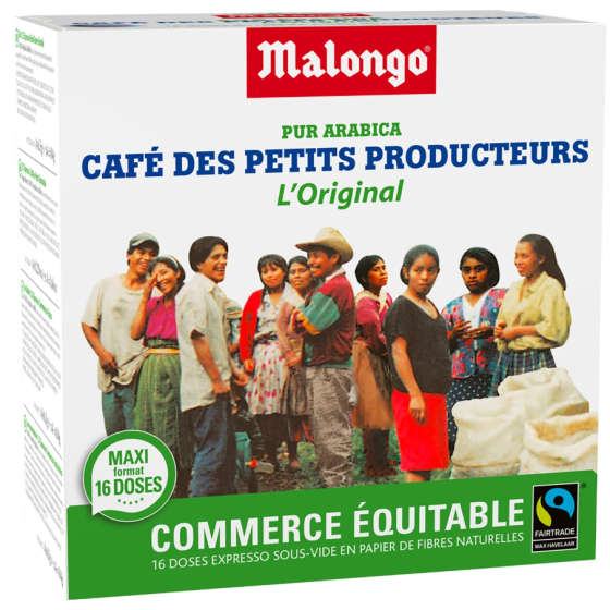 CAFE MALONGUO DES PETITS PRODUCTEURS L'ORIGINAL 104G  16 DOSES DE 6.5G