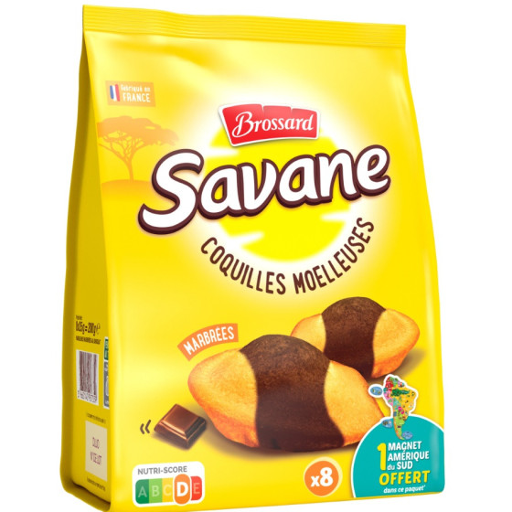 MADELEINES COQUILLES MOELLEUSES MARBREES SAVANE 200G