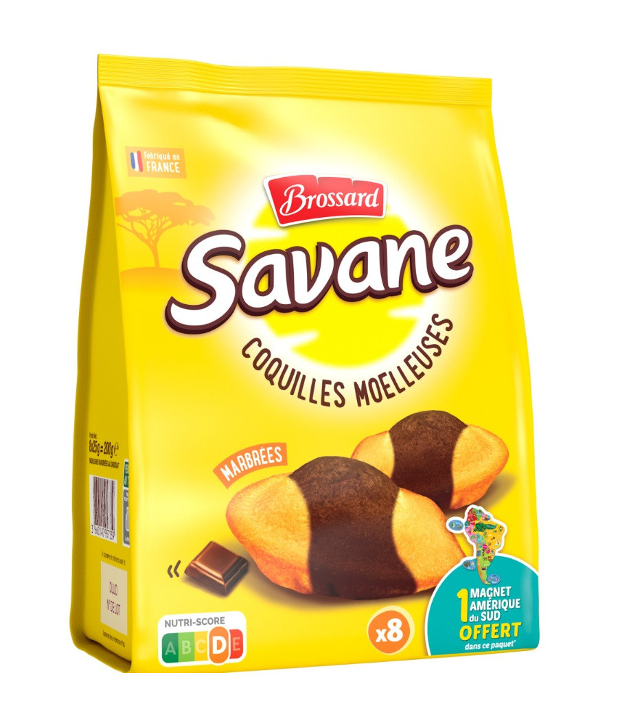 MADELEINES COQUILLES MOELLEUSES MARBREES SAVANE 200G