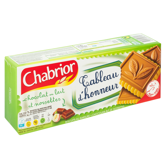 BISCUITS TABLEAU D'HONNEUR NOISETTES CHABRIOR 150G