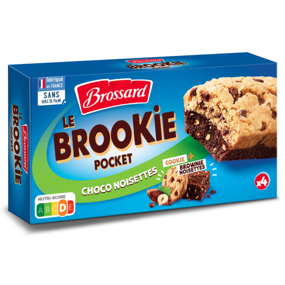 GATEAUX  BROOKIE AUX PEPITES DE  CHOCOLATS ET  NOISETTES 184G