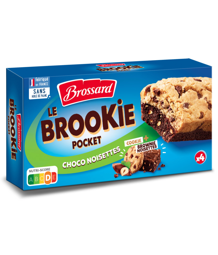GATEAUX  BROOKIE AUX PEPITES DE  CHOCOLATS ET  NOISETTES 184G