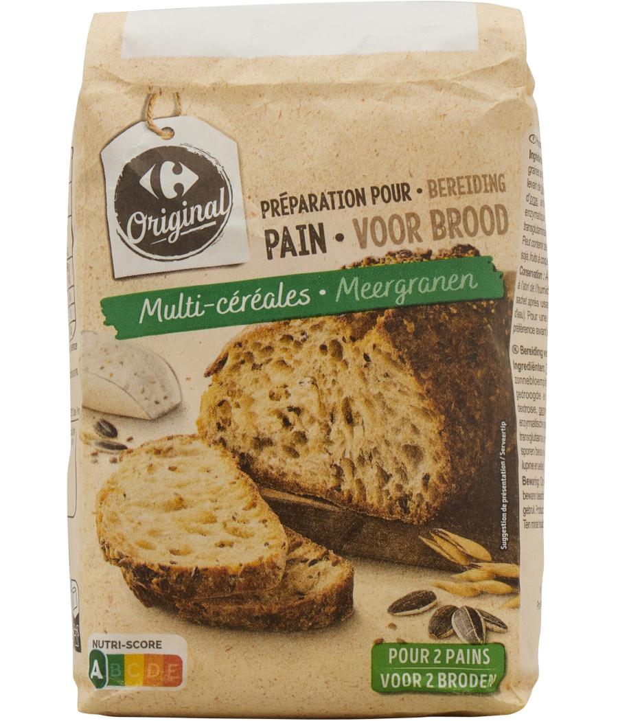 PREPARATION POUR PAIN MULTI-CEREALES CARREFOUR 1KG