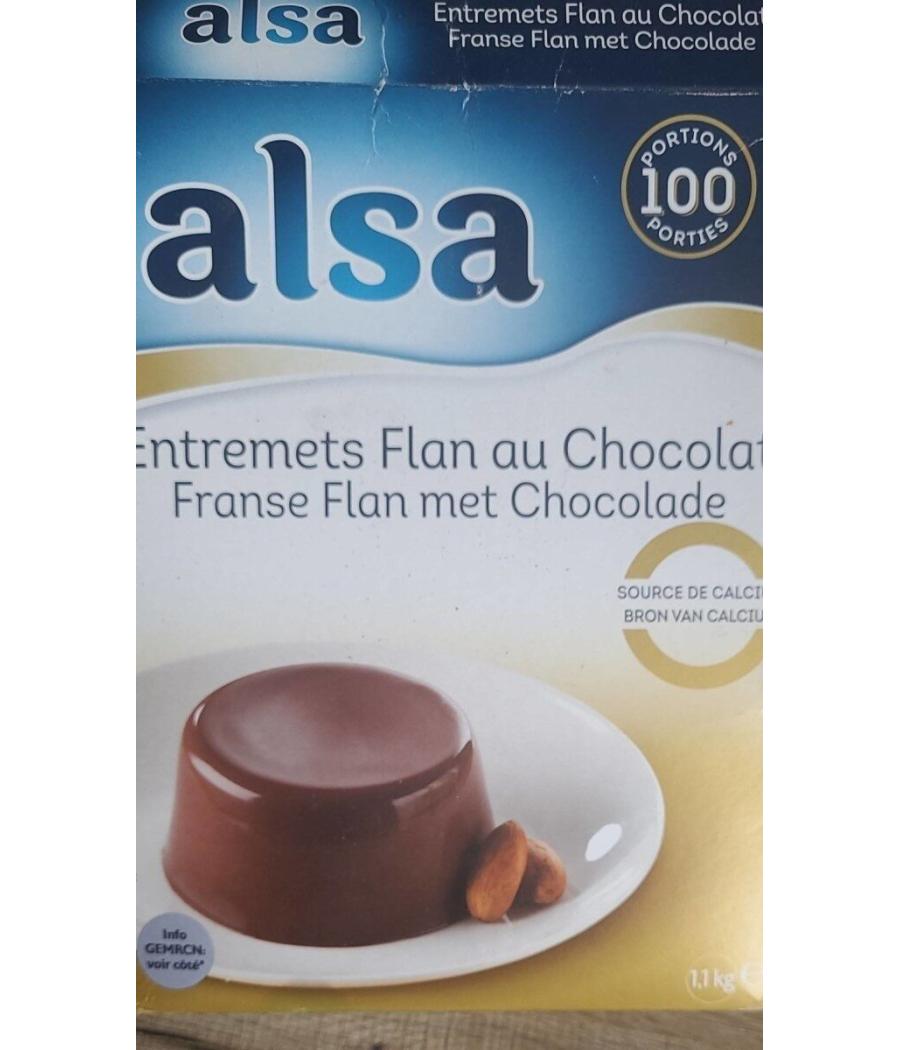 ENTREMETS FLAN AU CHOCOLAT ALSA 1.1KG