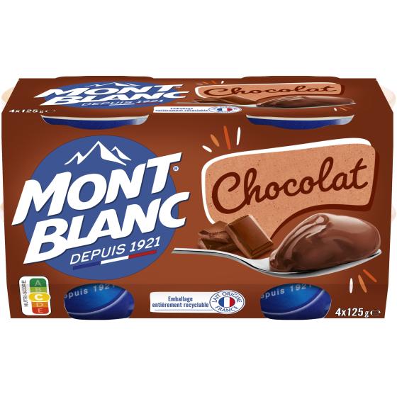 CREME DESSERT COUPELLES CHOCOLAT MONT BLANC 4 X 125G