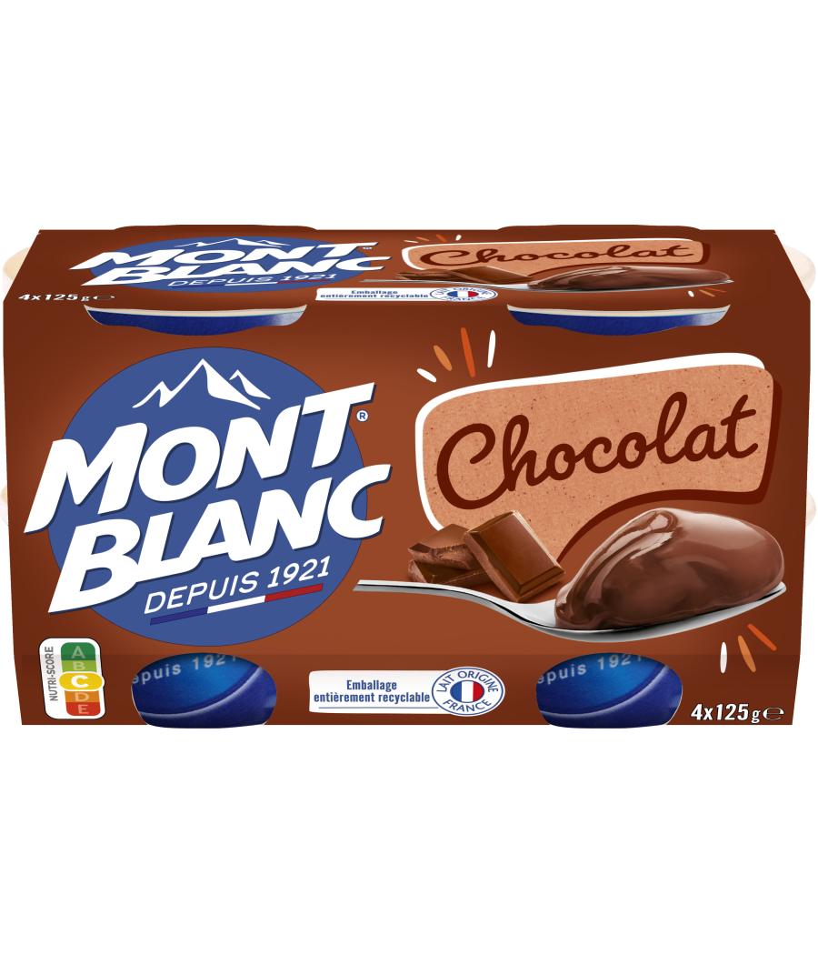 CREME DESSERT COUPELLES CHOCOLAT MONT BLANC 4 X 125G