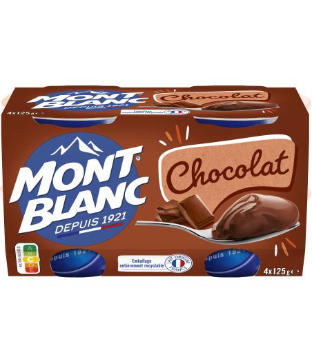 CREME DESSERT COUPELLES CHOCOLAT MONT BLANC 4 X 125G