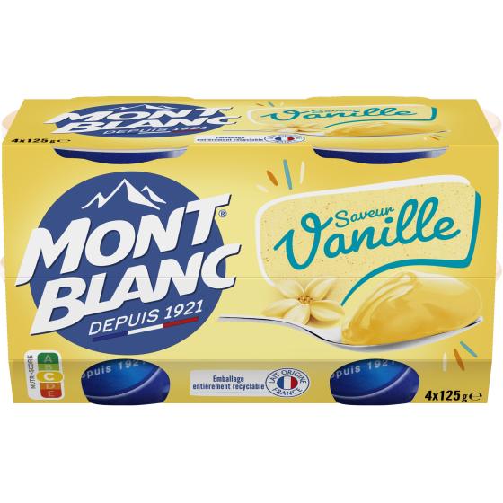 CREME DESSERT COUPELLES SAVEUR VANILLE MONT BLANC 4 X 125G