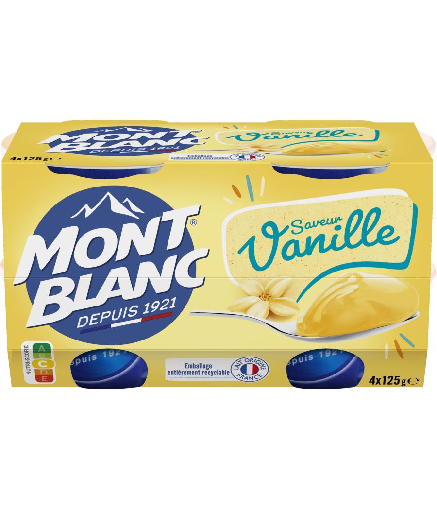 CREME DESSERT COUPELLES SAVEUR VANILLE MONT BLANC 4 X 125G