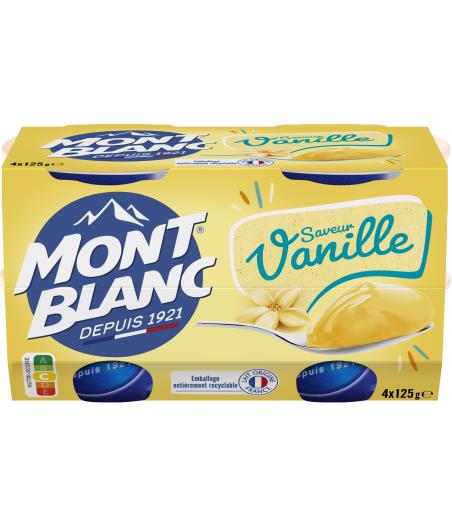 CREME DESSERT COUPELLES SAVEUR VANILLE MONT BLANC 4 X 125G