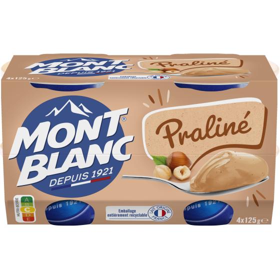CREME DESSERT COUPELLES PRALINE MONT BLANC 4 X 125G