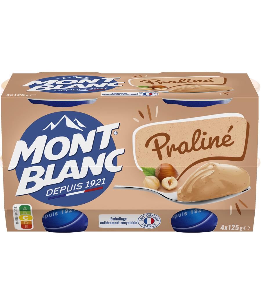 CREME DESSERT COUPELLES PRALINE MONT BLANC 4 X 125G