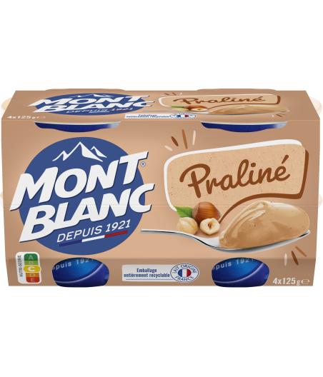 CREME DESSERT COUPELLES PRALINE MONT BLANC 4 X 125G