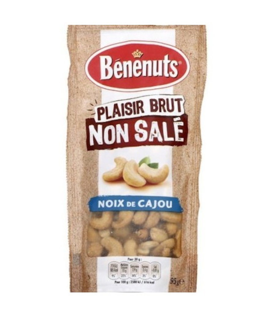 NOIX DE CAJOU BENENUTS PLAISIR BRUT NON SALE 95G