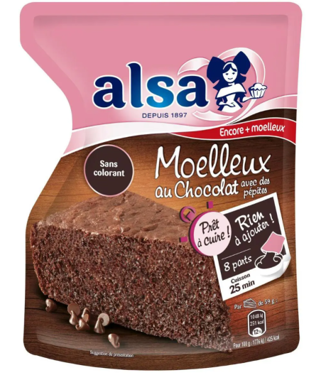 MOELLEUX AU CHOCOLAT AVEC DES PEPITES ALSA 500G