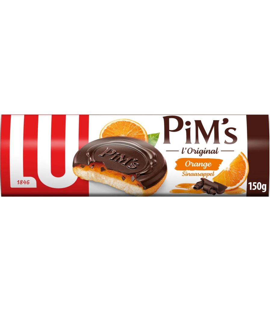 BISCUITS LU PIM'S GOUT ORANGE 150G DE 12 BISCUITS