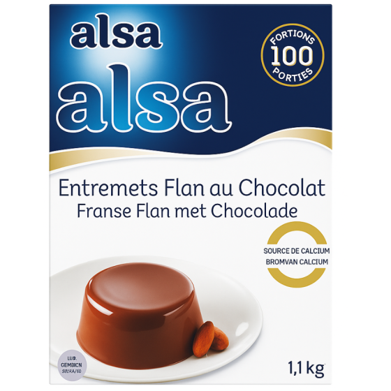 ENTREMETS FLAN AU CHOCOLAT ALSA 1.1KG