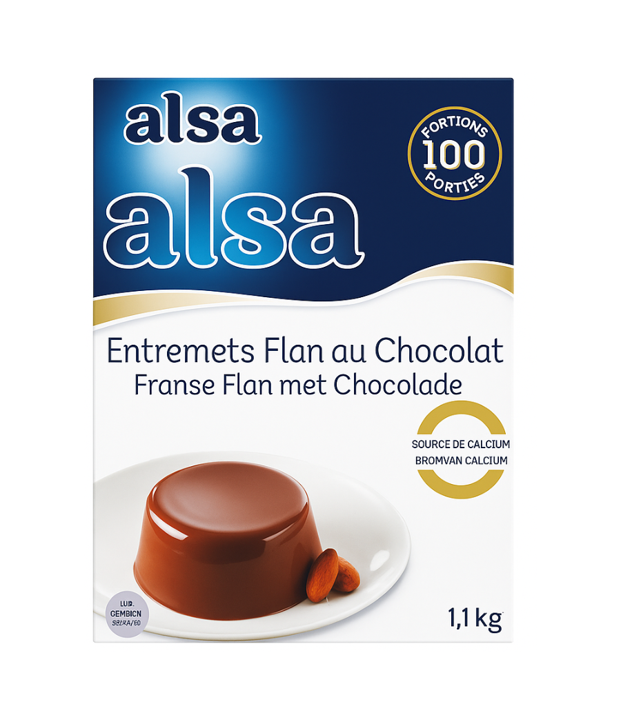 ENTREMETS FLAN AU CHOCOLAT ALSA 1.1KG
