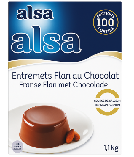 ENTREMETS FLAN AU CHOCOLAT ALSA 1.1KG