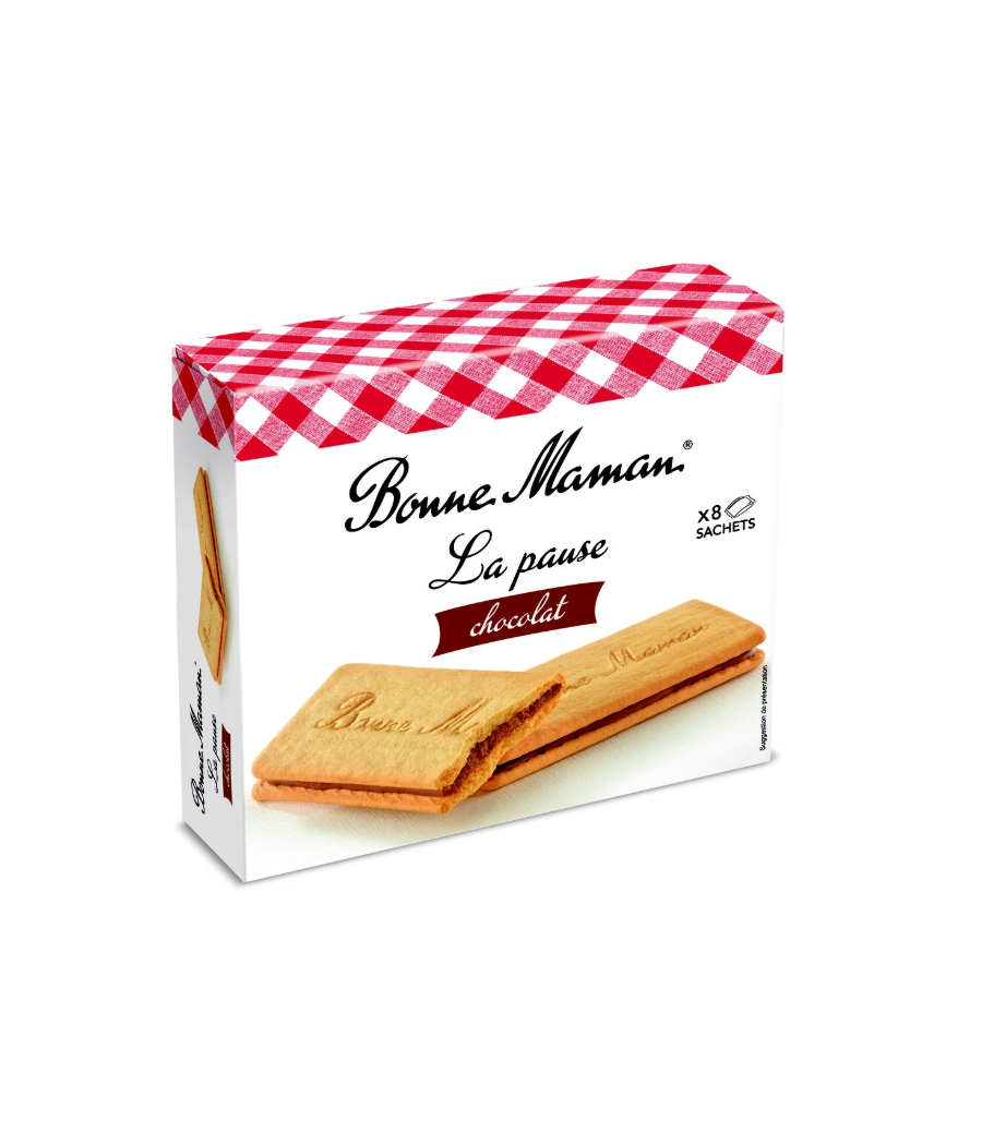 BISCUITS FOURRES AU CHOCOLAT AU LAIT BONNE MAMAN 200G