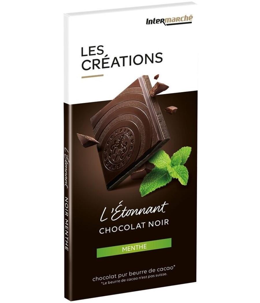 TABLETTE DE CHOCOLAT NOIR MENTHE L'ETONNANT LES CREATIONS 100G