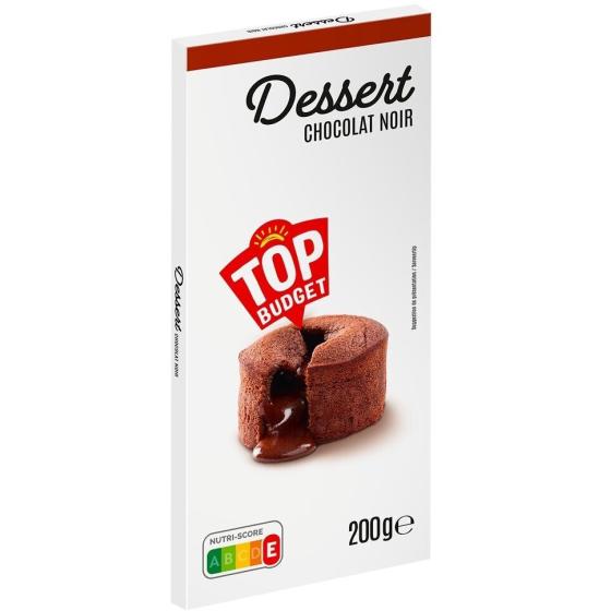 CHOCOLAT TOP BUDGET TABLETTE DESSERT CHOCOLAT NOIR - 200G