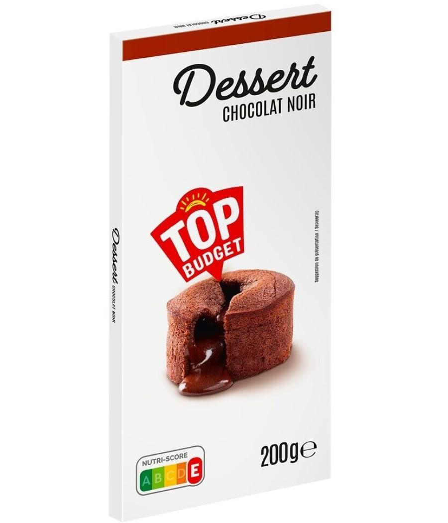 TABLETTE DE CHOCOLAT NOIR DESSERT TOP BUDGET 200G