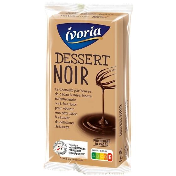 CHOCOLAT IVORIA TABLETTE DESSERT CHOCOLAT NOIR 400G 2X200G