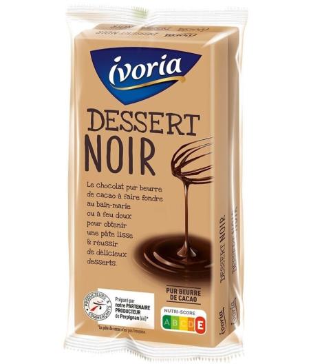 CHOCOLAT IVORIA TABLETTE DESSERT CHOCOLAT NOIR 400G 2X200G