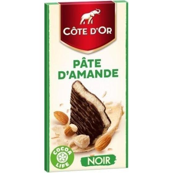 TABLETTE DE CHOCOLAT NOIR PATE D'AMANDE COTE D'OR 150G