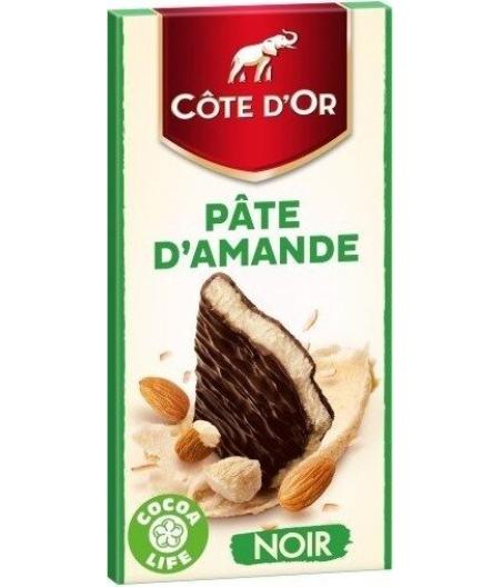 TABLETTE DE CHOCOLAT NOIR PATE D'AMANDE COTE D'OR 150G