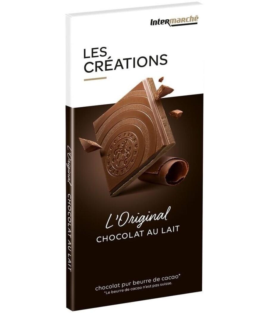 TABLETTE DE CHOCOLAT AU LAIT LES CRÉATIONS L'ORIGINALE 100G